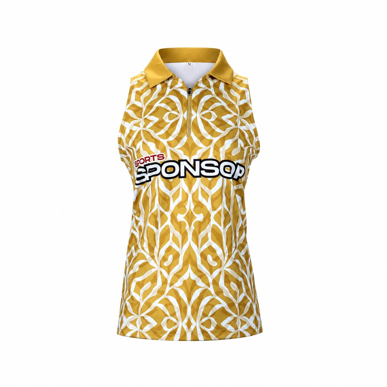 Women's Sleeveless Athletic Polo Shirt — Gold