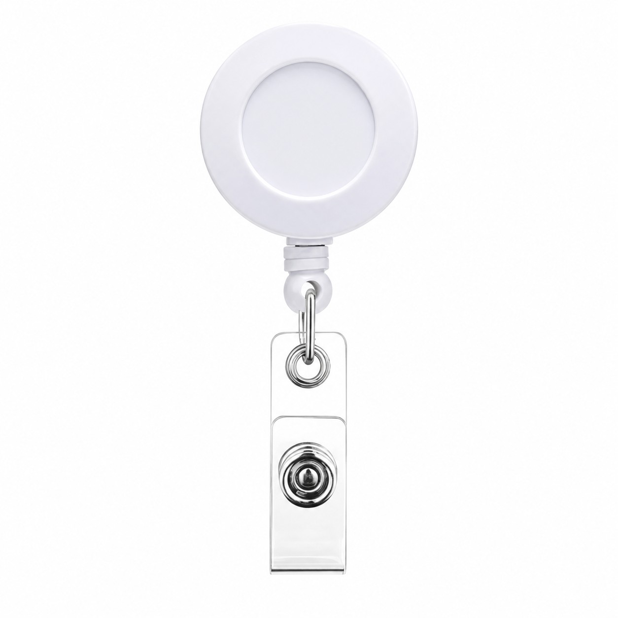 Compact Round ABS Badge Reel With Belt Clip — view 2