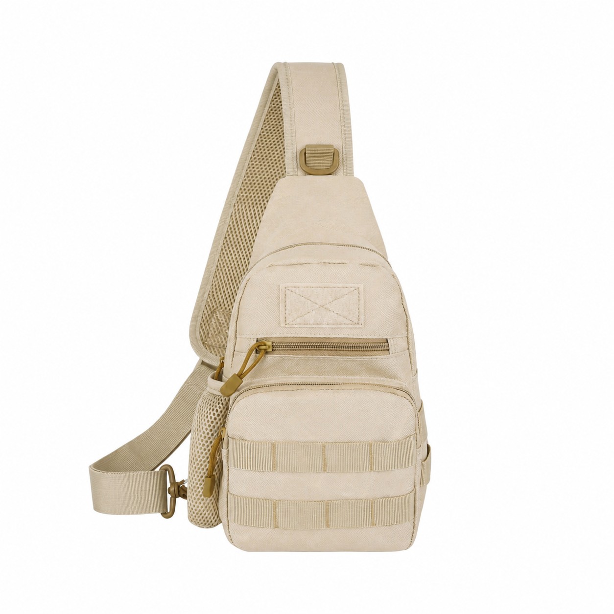 800D Oxford Crossbody Sling Bag — Tan Beige