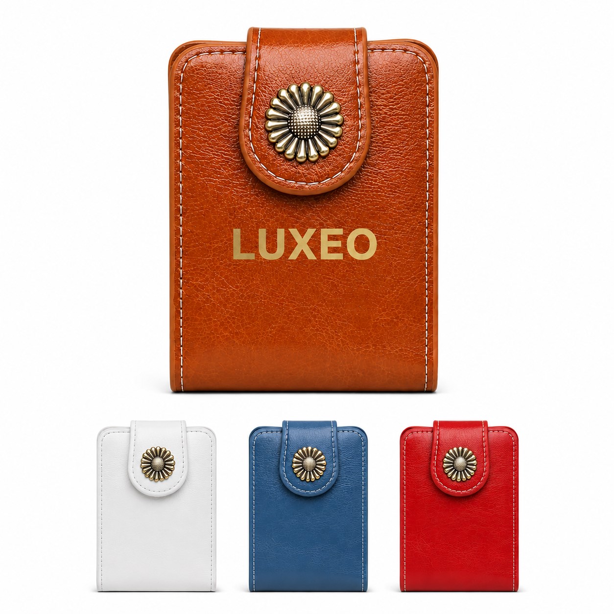 Three Slot Leather Lipstick Case