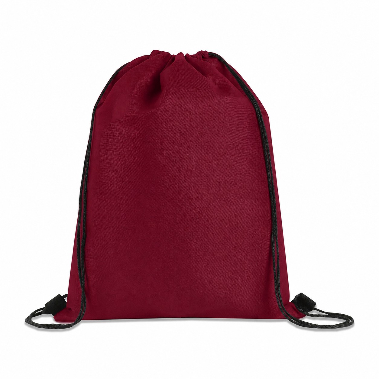 80GSM Non-Woven Drawstring Bag — Burgundy Red