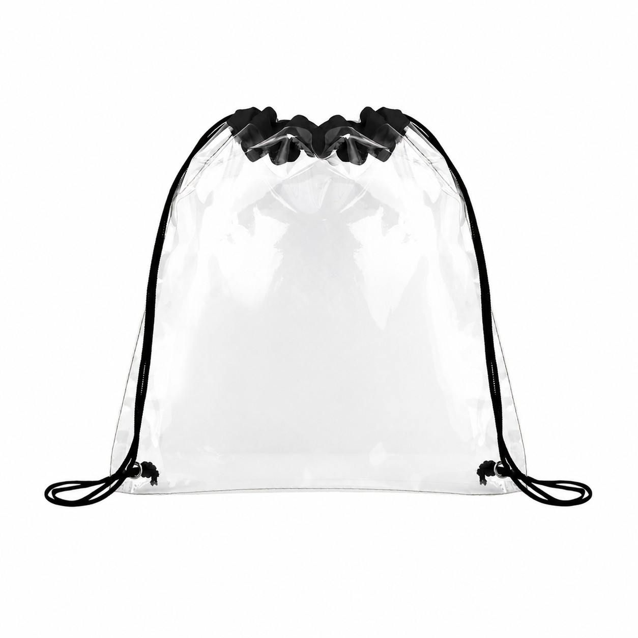 Metal Grommets Drawstring Bag — Black