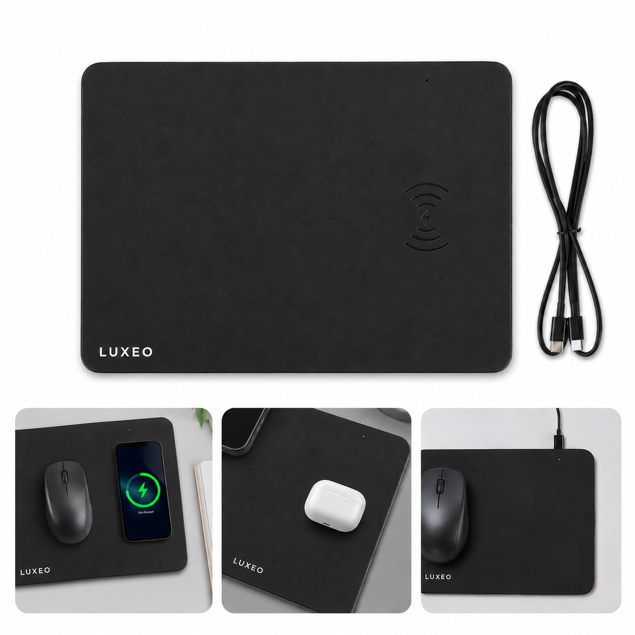 PU Wireless Charging Mouse Pad