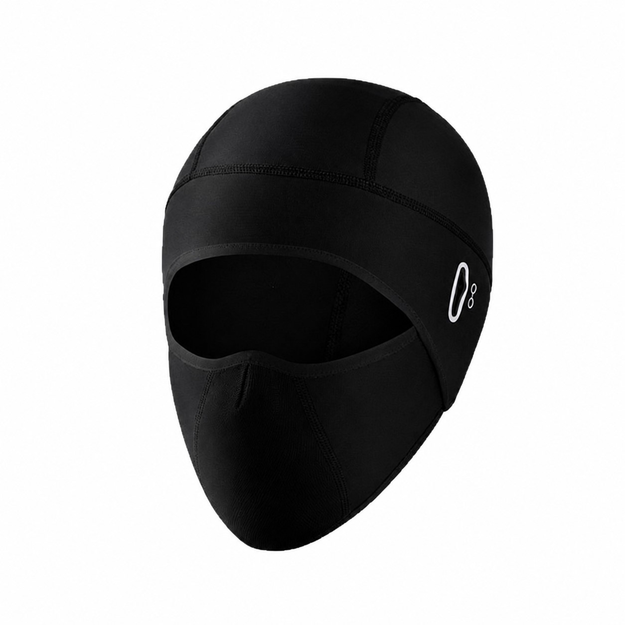 Polyester Cycling Face Hood — Black
