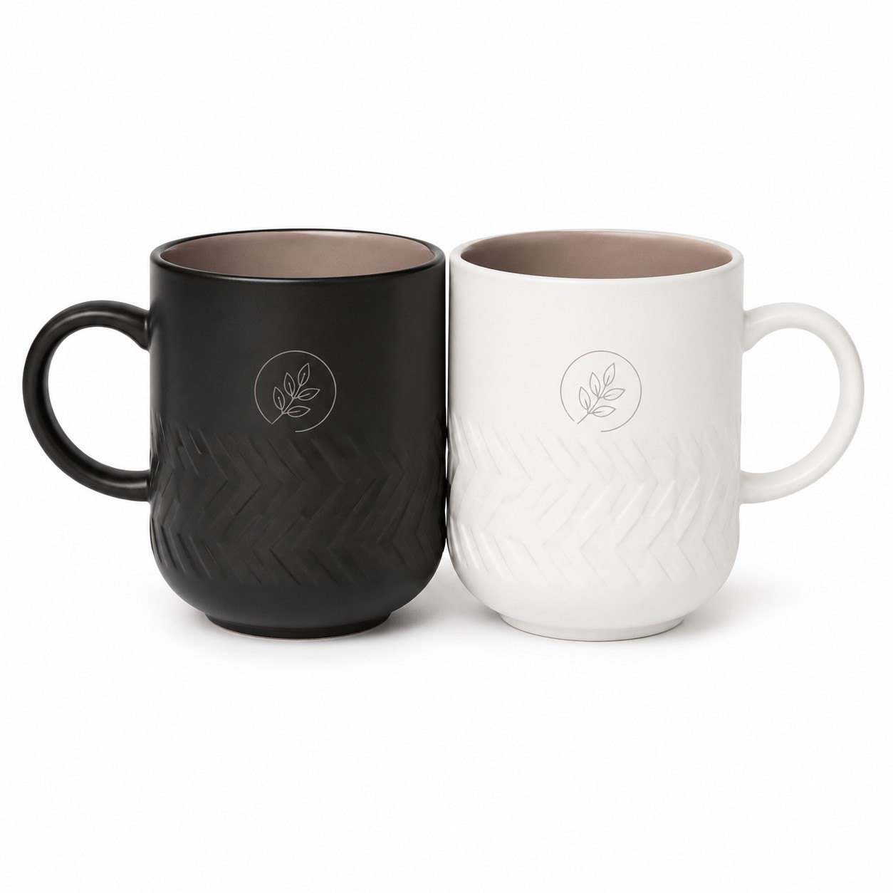 Carved Chevron 11 Oz Ceramic Mug
