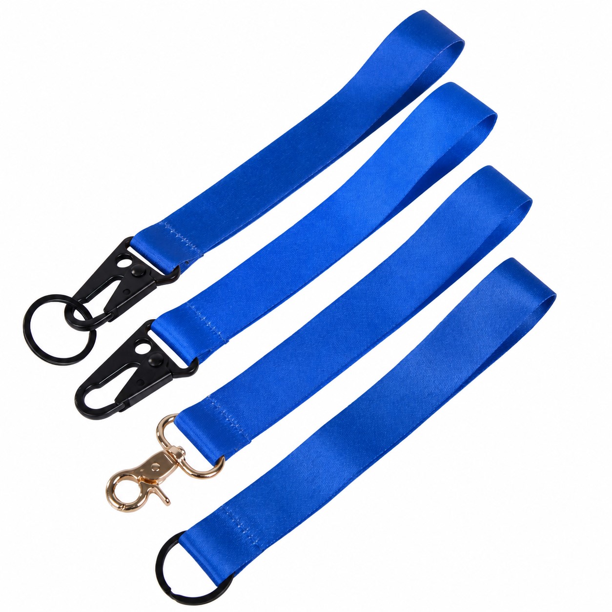 One-Inch Polyester Wrist Lanyard — Blue