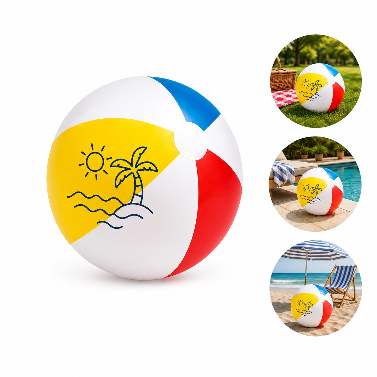 Inflatable PVC Multicolor Beach Ball