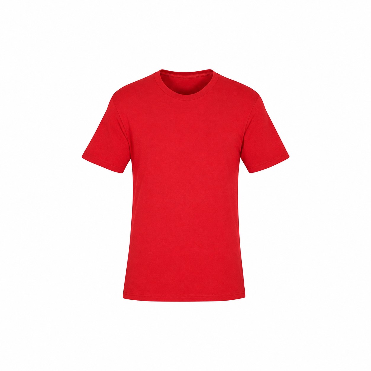 Fine Jersey Cotton Polyester Tee — Red
