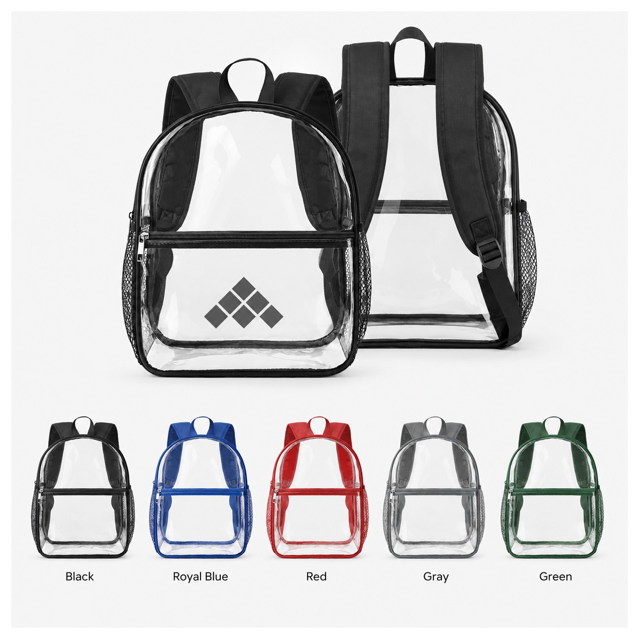 Wide Strap Clear Backpack