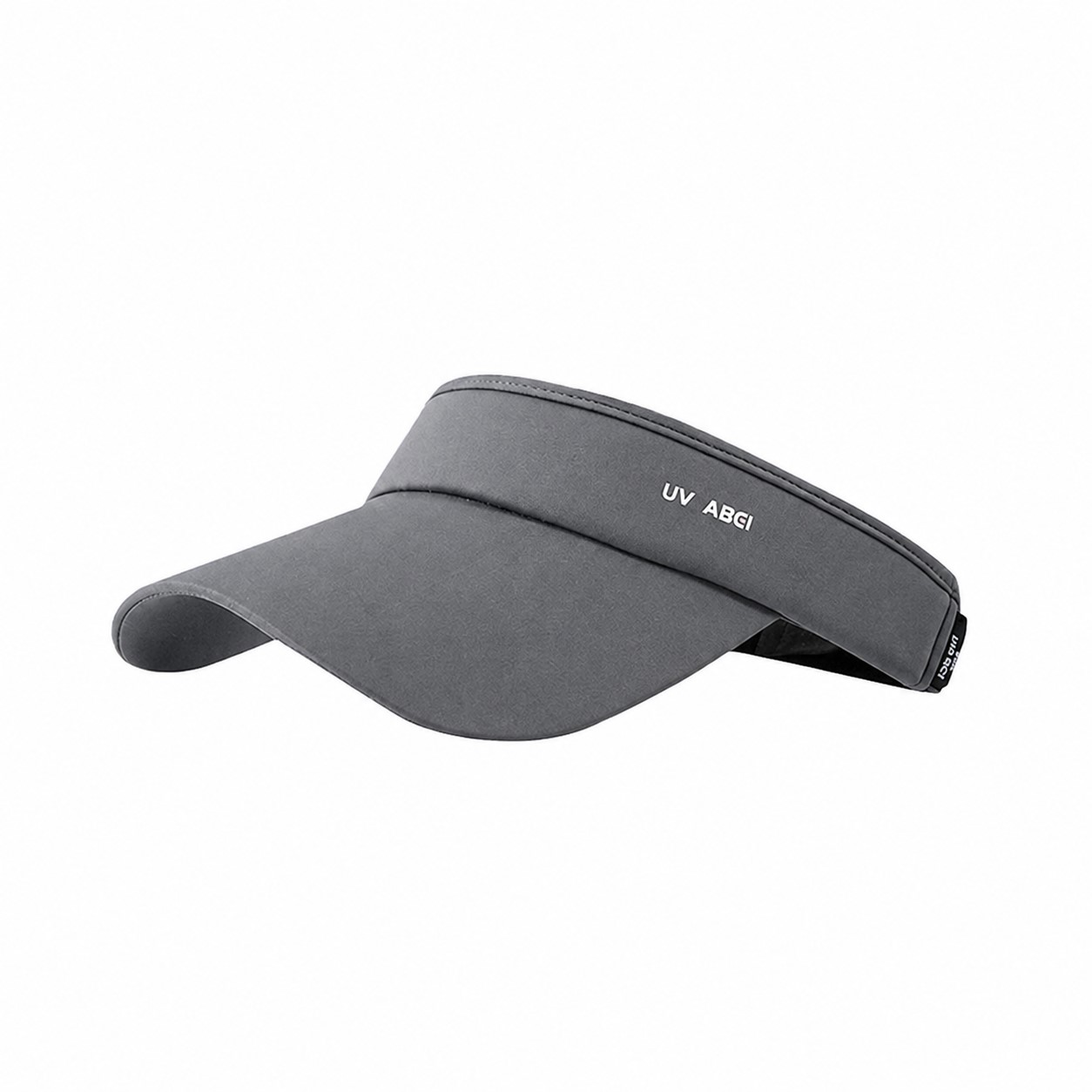 Polyester Open Crown Sun Visor — Gray
