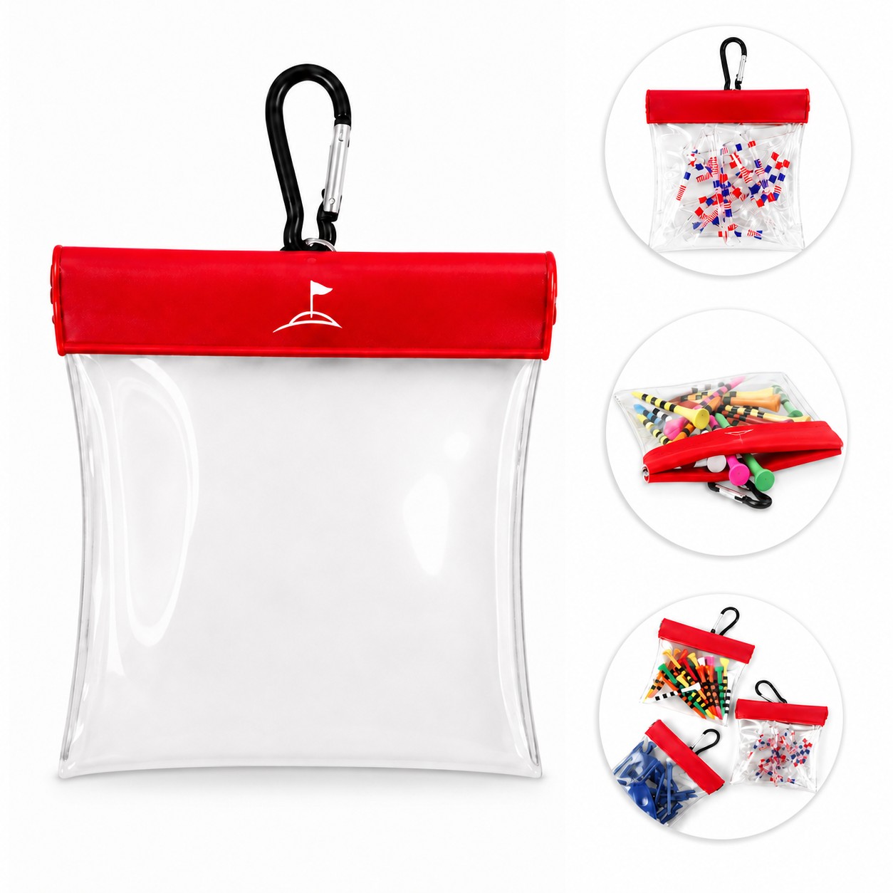 PVC Golf Tee Holder With Clip