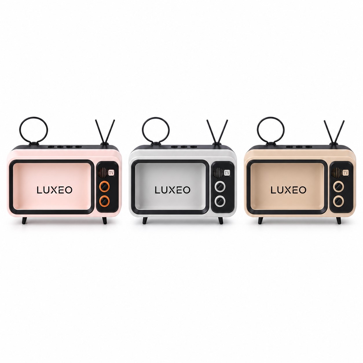Retro TV Phone Holder With Wireless Speaker