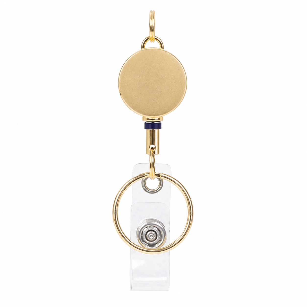 Round Zinc Alloy Retractable Key Holder — view 2