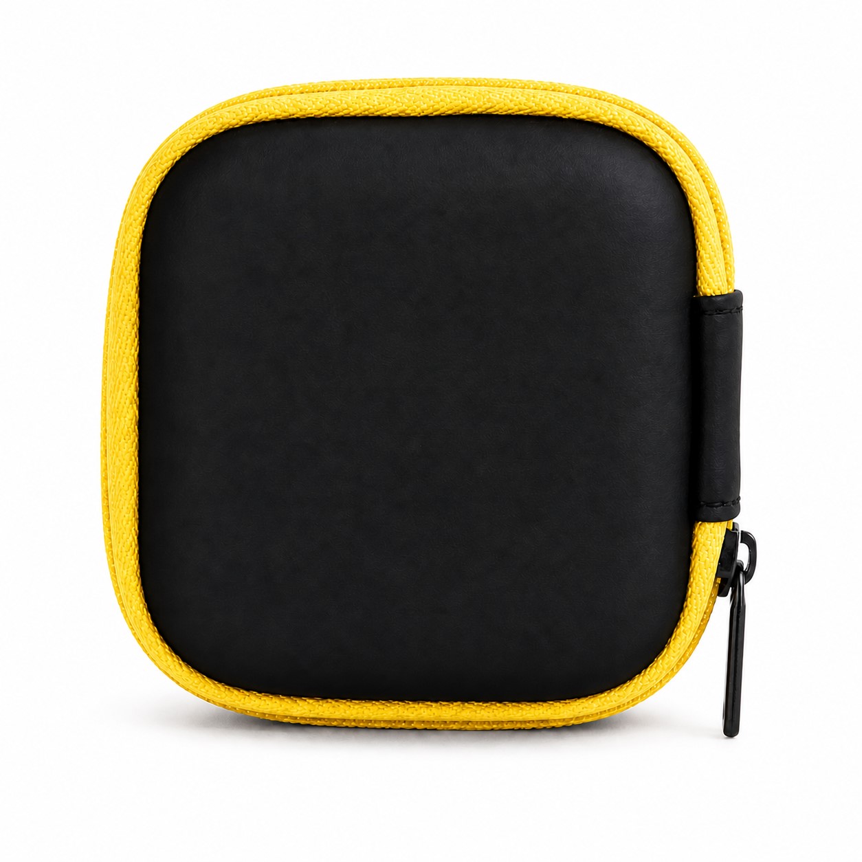 PU Earphone Cable Organizer Case — Yellow