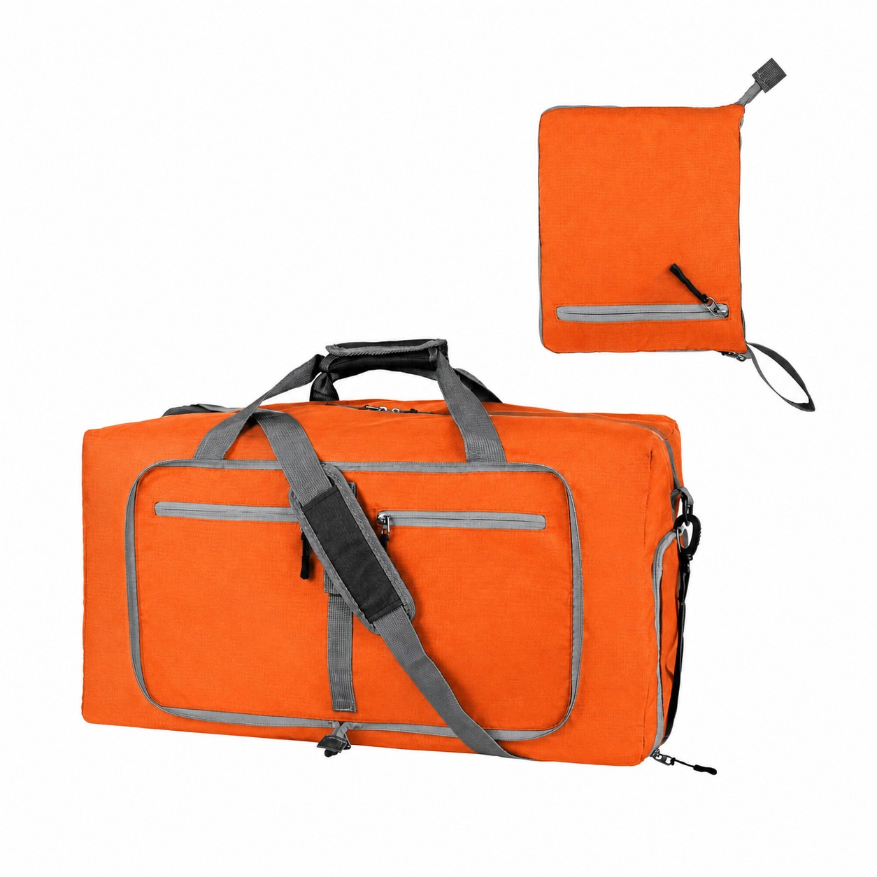 300D Polyester Roomy Duffel Bag — Orange