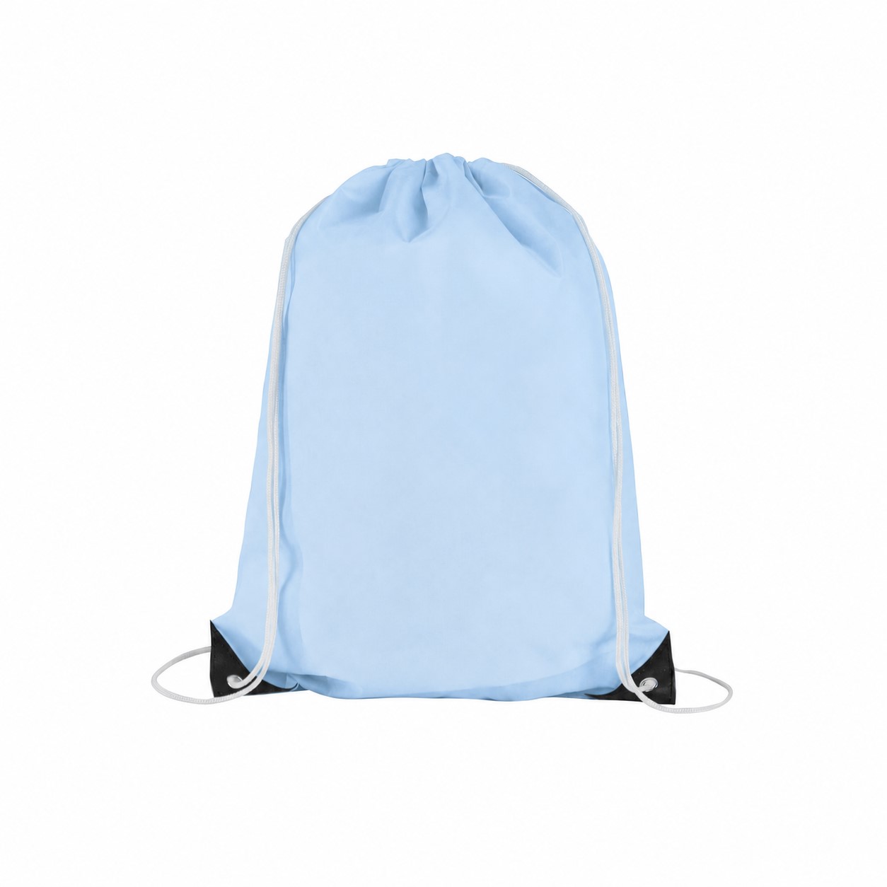 210D Polyester 14" Drawstring Bag — Baby Blue