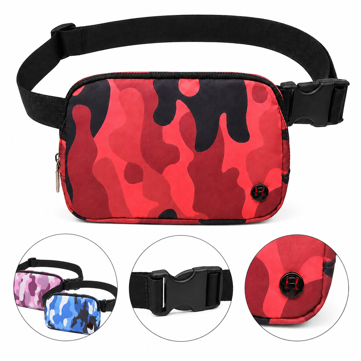 Nylon Camouflage Waist Pouch