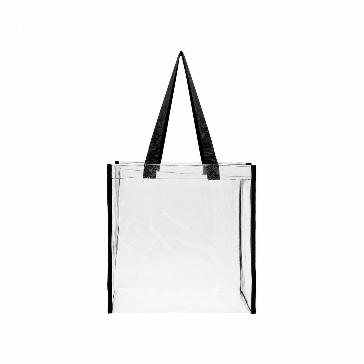 PVC Carry Handles Tote Bag — Black