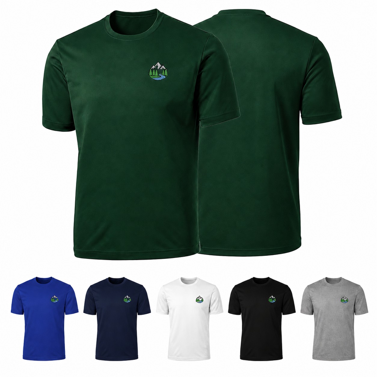 Men's Polyester Athletic Crewneck T-Shirt