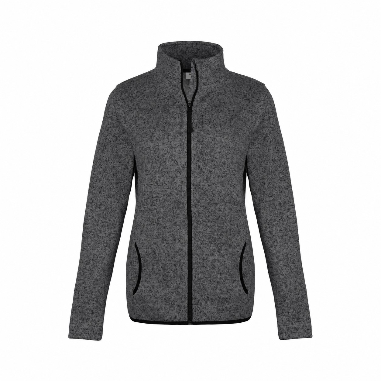 Women's Full-Zip Sweater Fleece Jacket — Heather Dark Gray