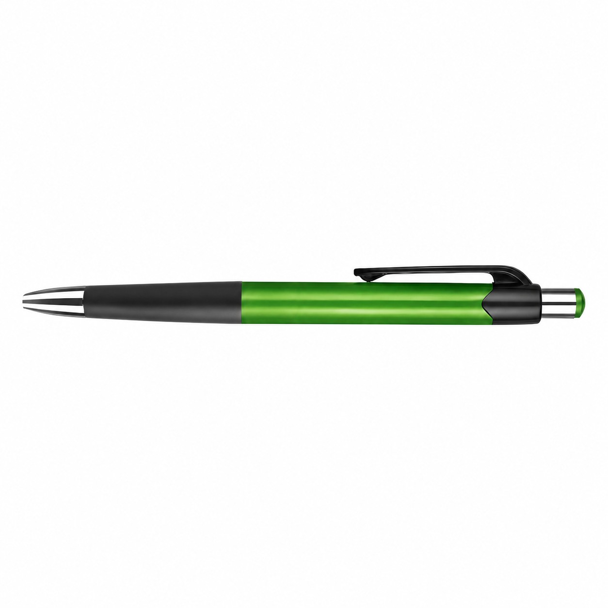 Smooth Plastic Click Ballpoint Pen — Green