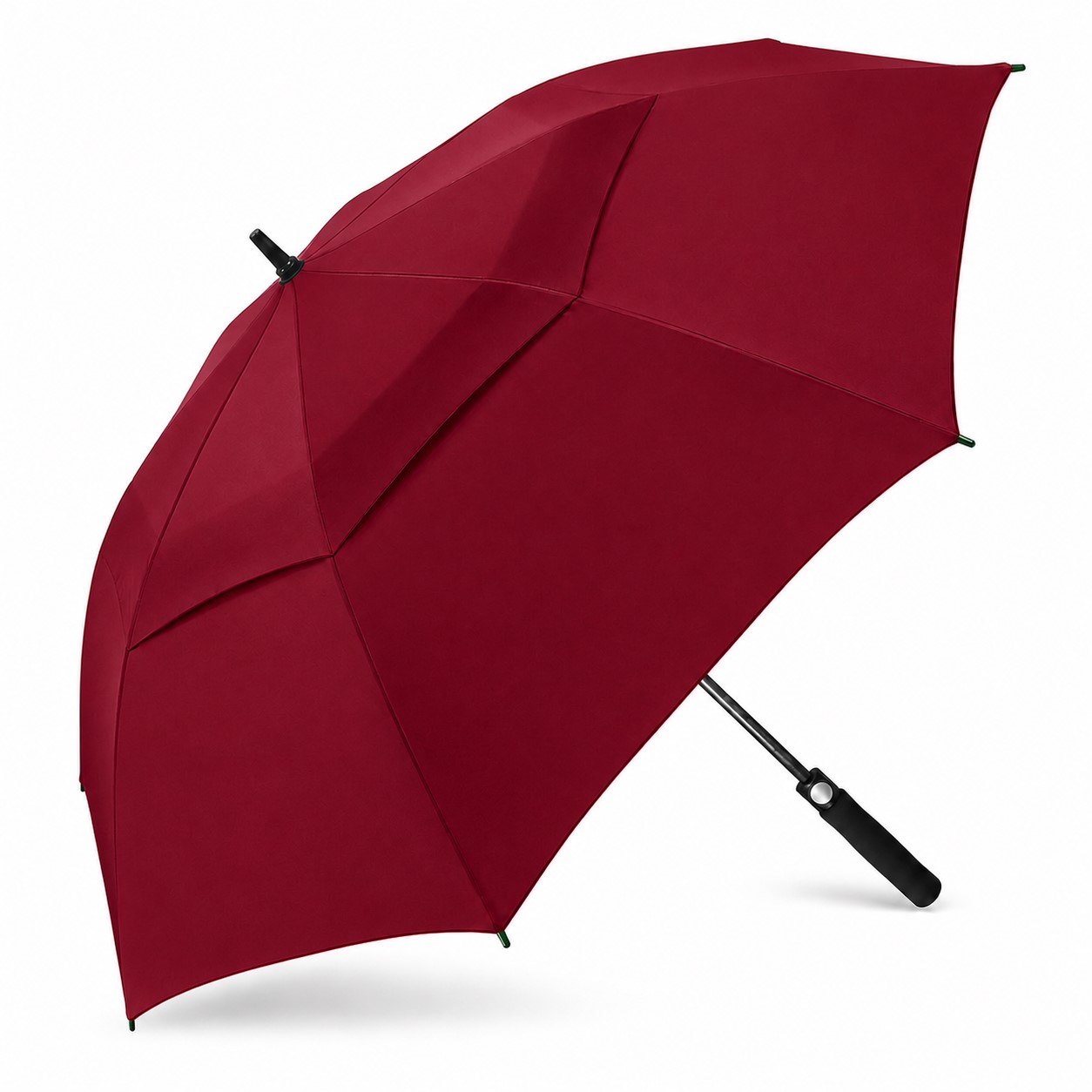 Large Polyester Golf Umbrella — Burgundy Red