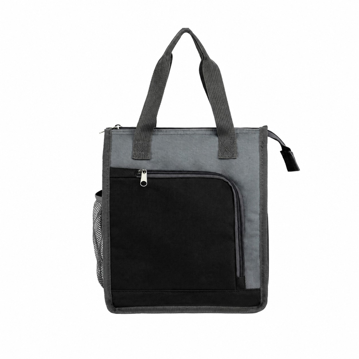 300D Polyester Insulated Lunch Cooler Tote — Black
