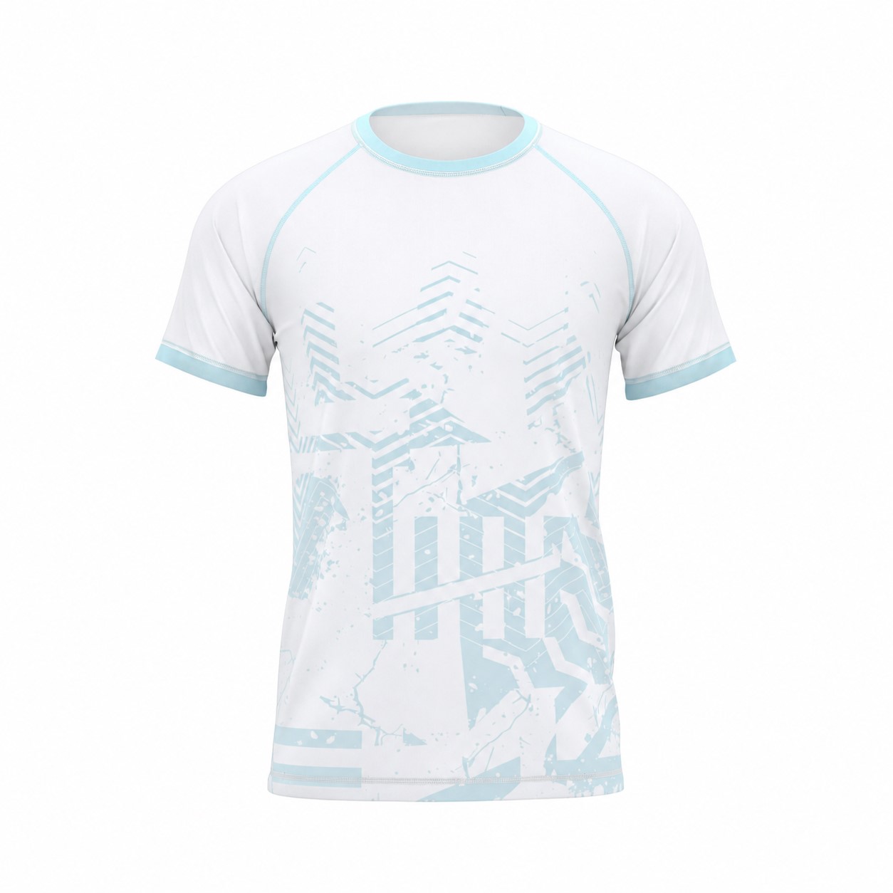 Raglan Performance T-Shirt With Flatlock Seams — Clear White