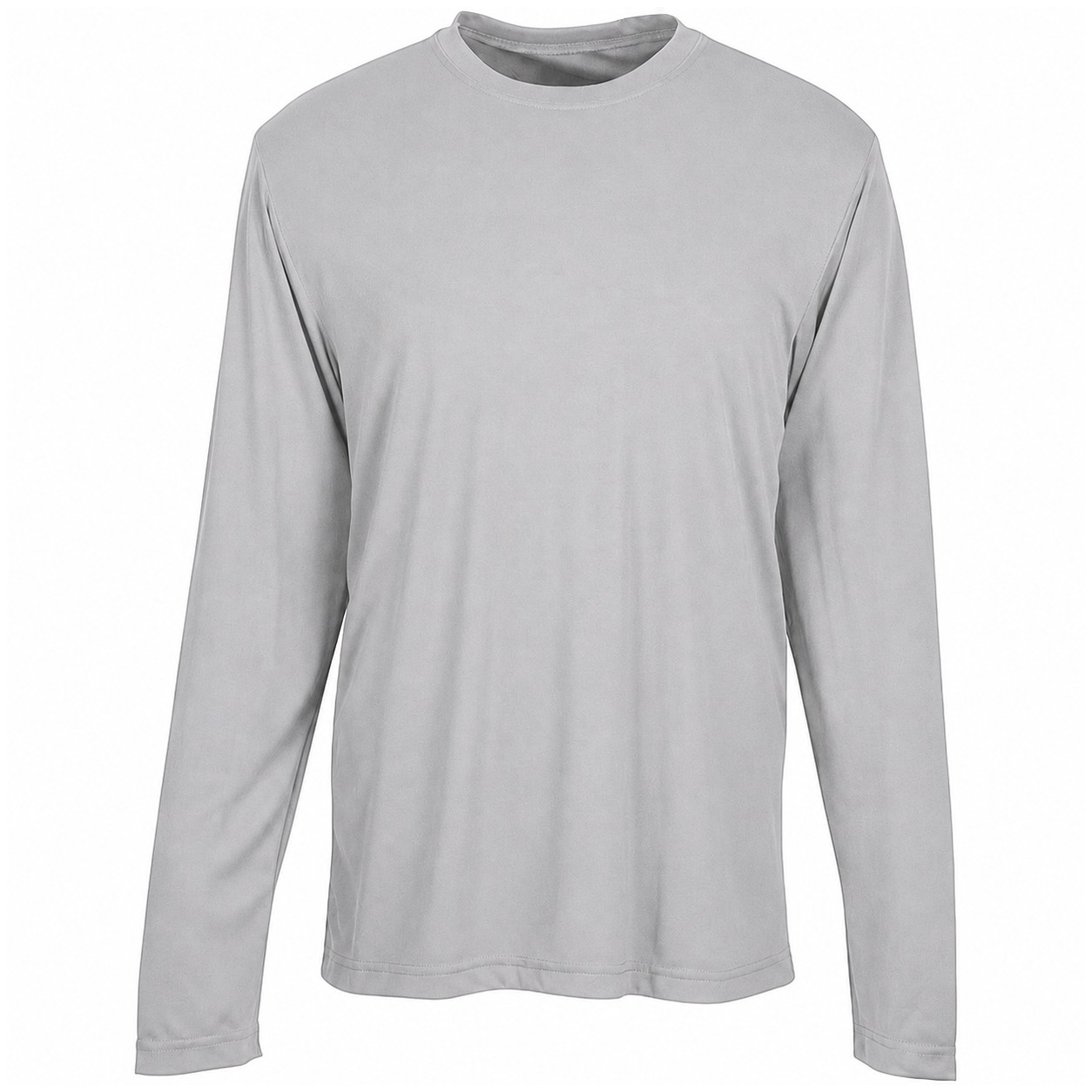 Polyester Long Sleeve Team Shirt — Silver