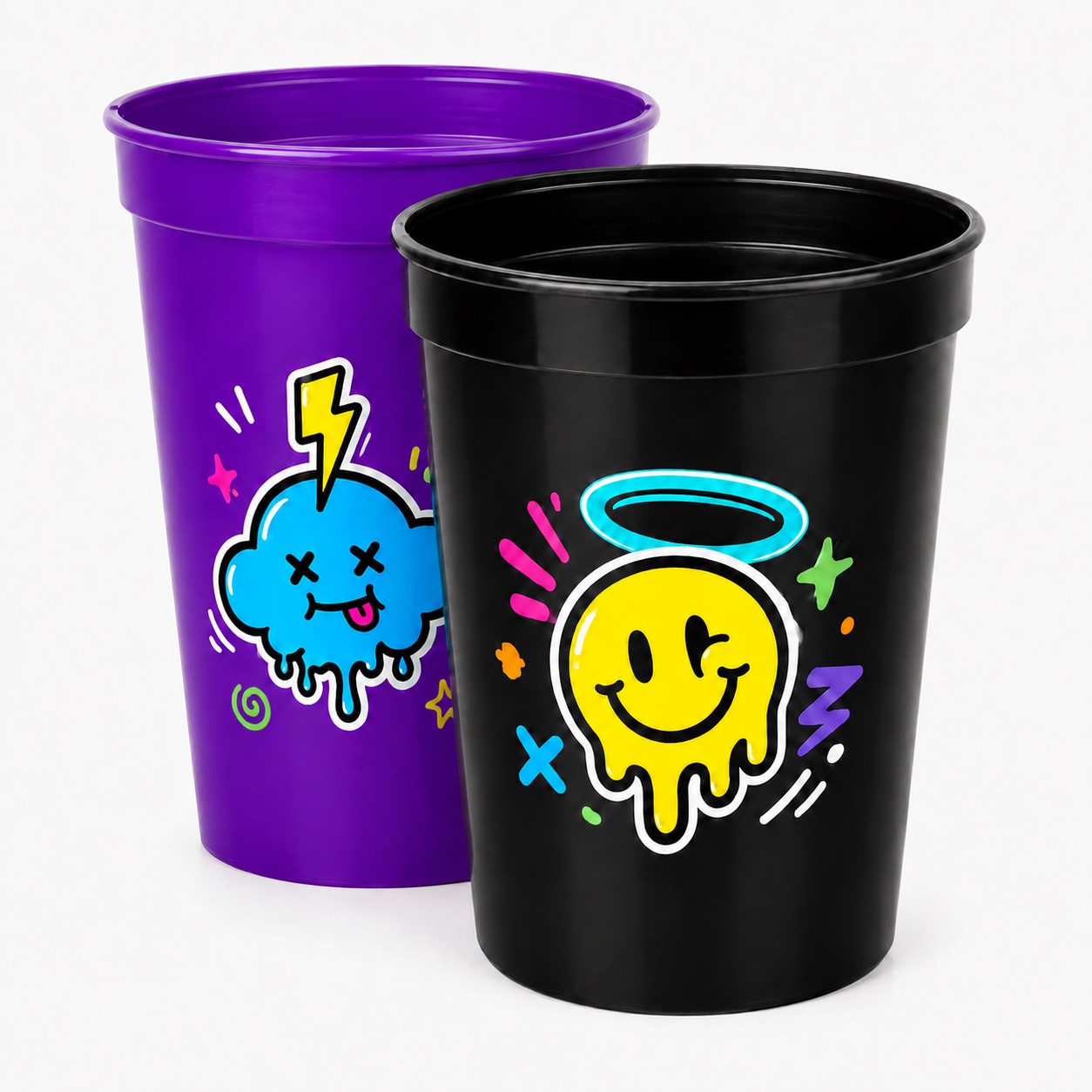 Polypropylene Stadium Drink Cup With Rolled Rim