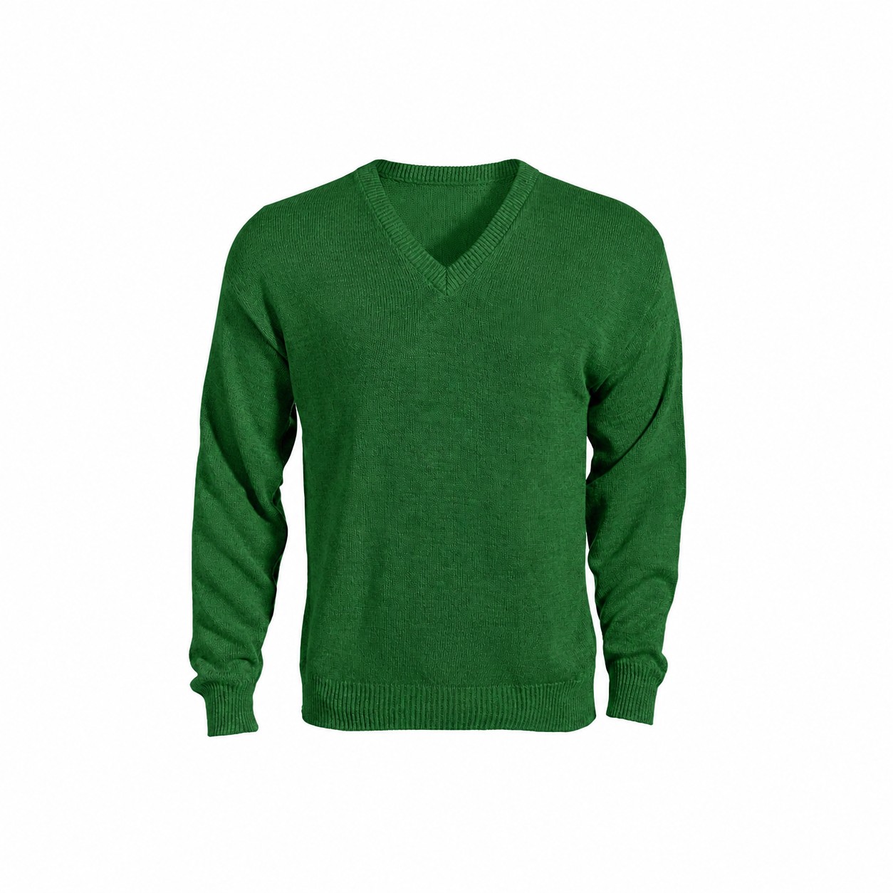 Women's Long Sleeve V-Neck Cotton Blend Shirt — Green