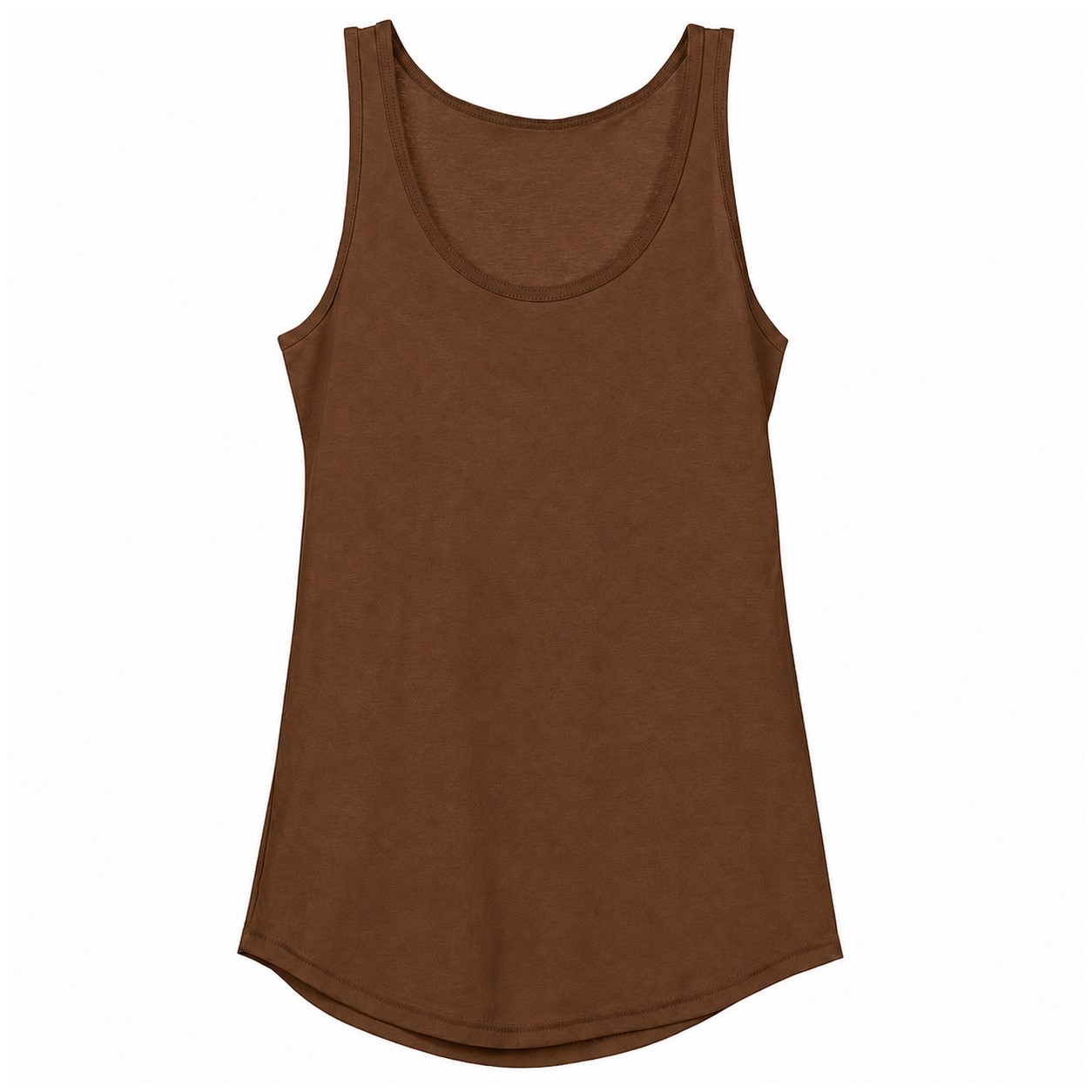 Ladies Cotton Classic Tank Top — Brown