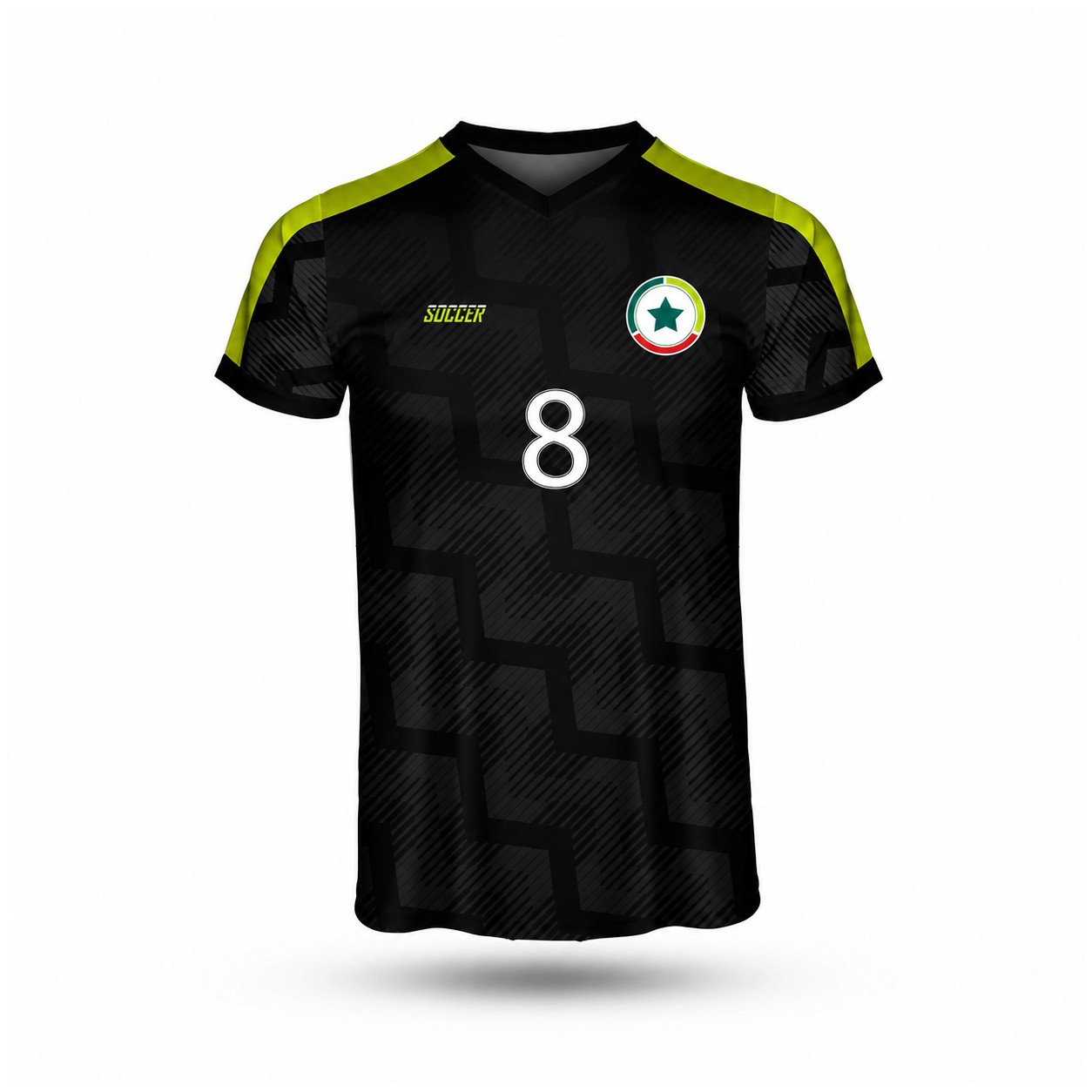 Performance Crew Neck Soccer Jersey — Black