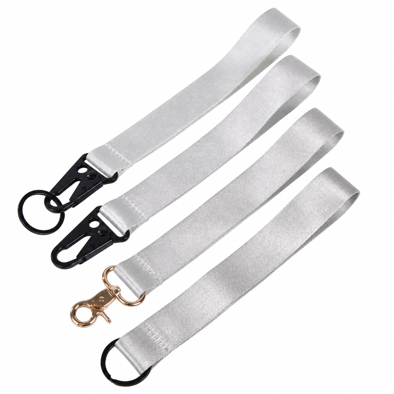 One-Inch Polyester Wrist Lanyard — Nickel Silver