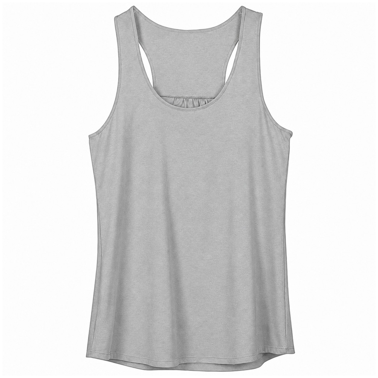 Ladies' Cotton Racerback Tank Top — Gray