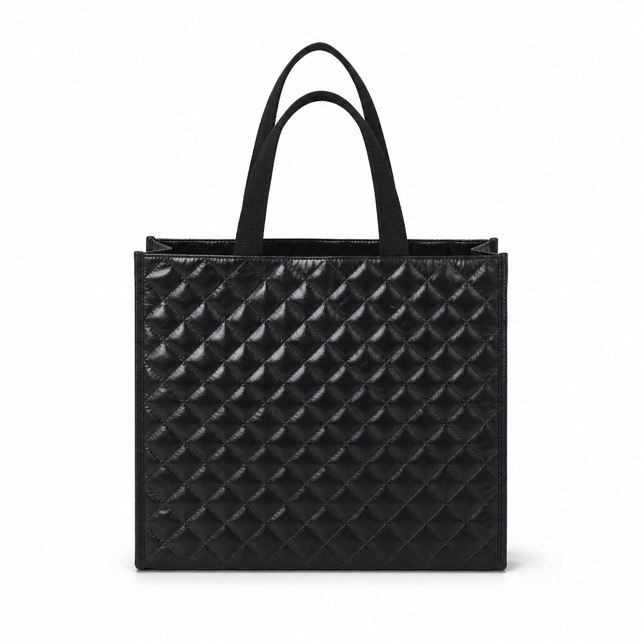 Three-Layer Metallic Quilted Non-Woven Tote — view 2