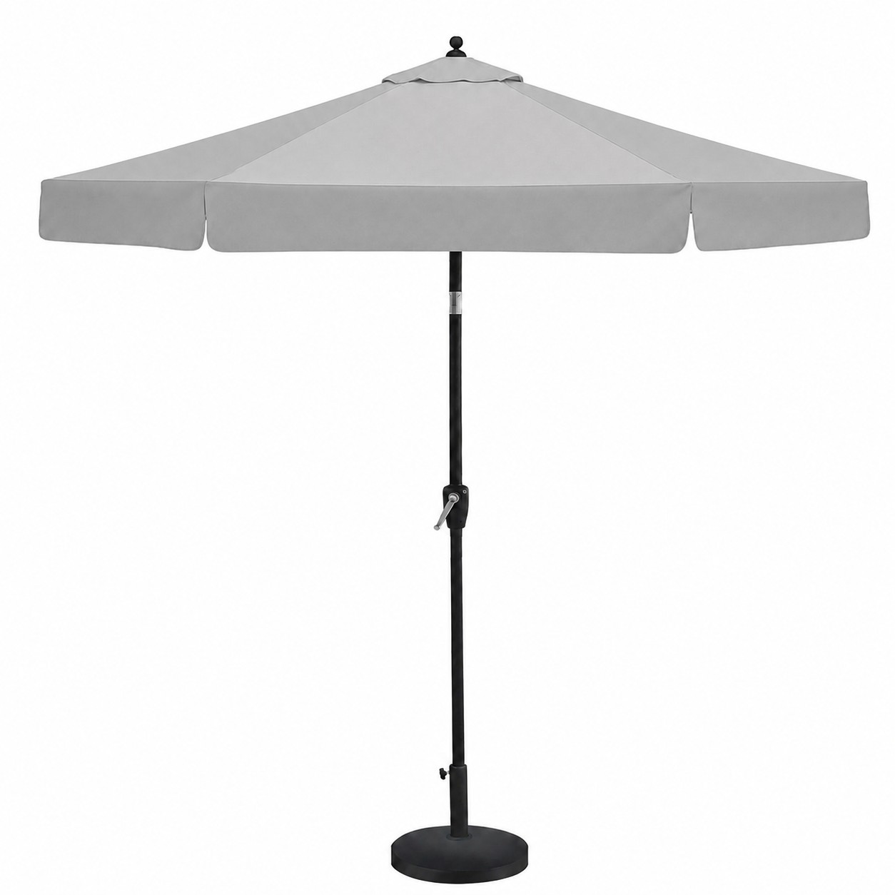 Aluminum Market Patio Umbrella With Auto Tilt — Nickel Silver