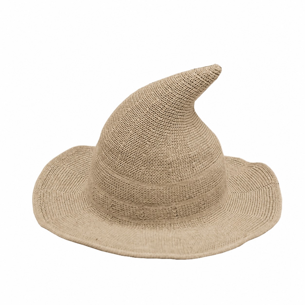 Foldable Polyester Wizard Costume Hat — Khaki Beige