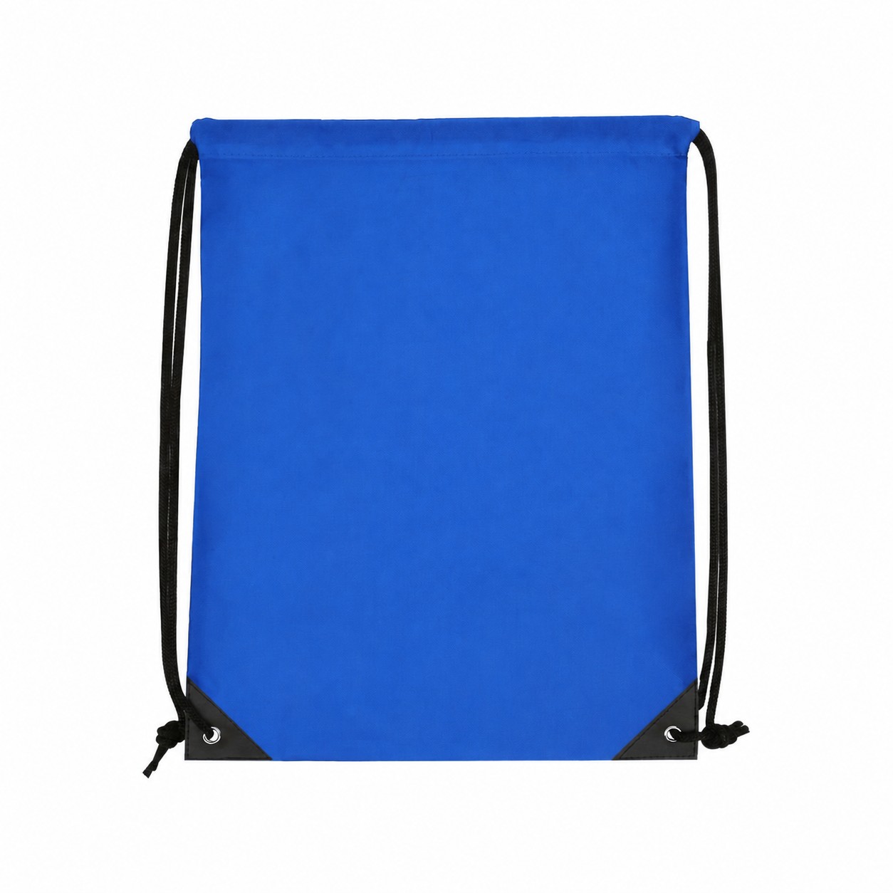 Metal Grommets Polyester Drawstring Bag — Blue