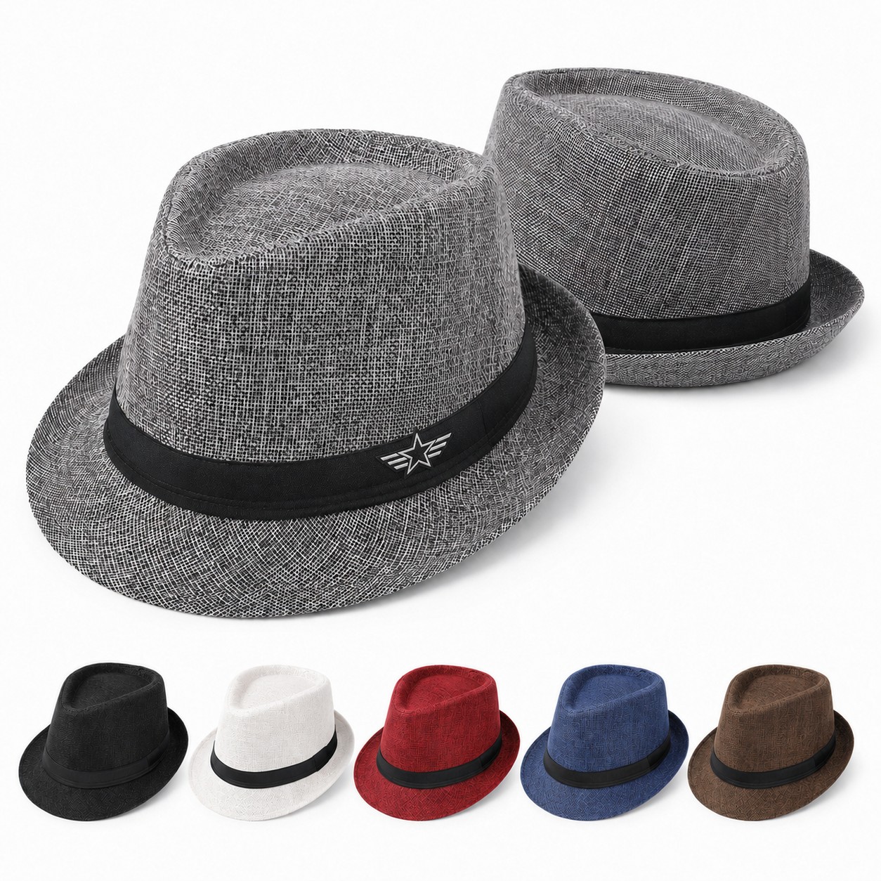 Polyester Short Brim Fedora Hat
