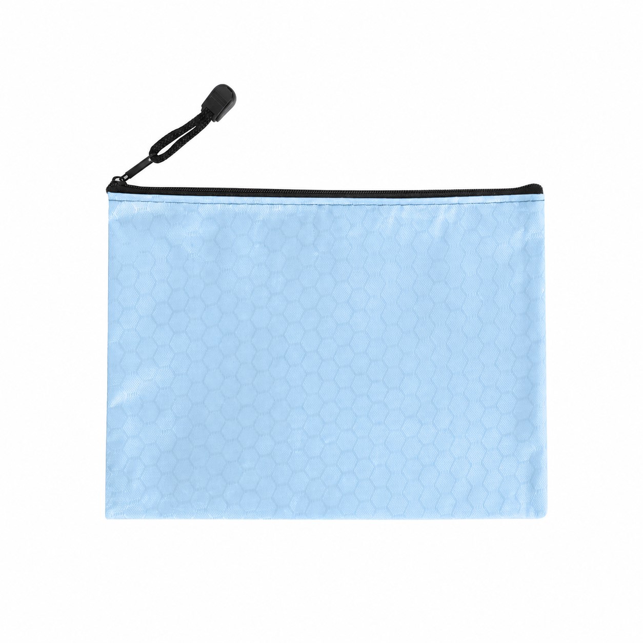 Zippered Storage Canvas Travel Pouch — Light Blue