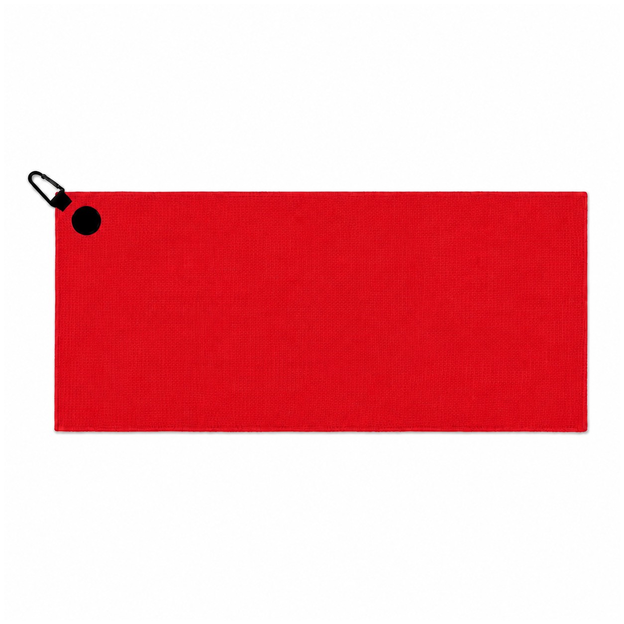 Waffle Polyester Magnetic Golf Towel — Red