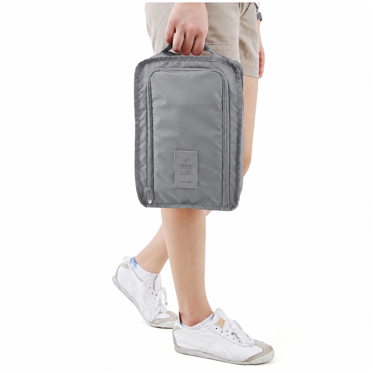 Oxford Foldable Shoe Bag — Gray