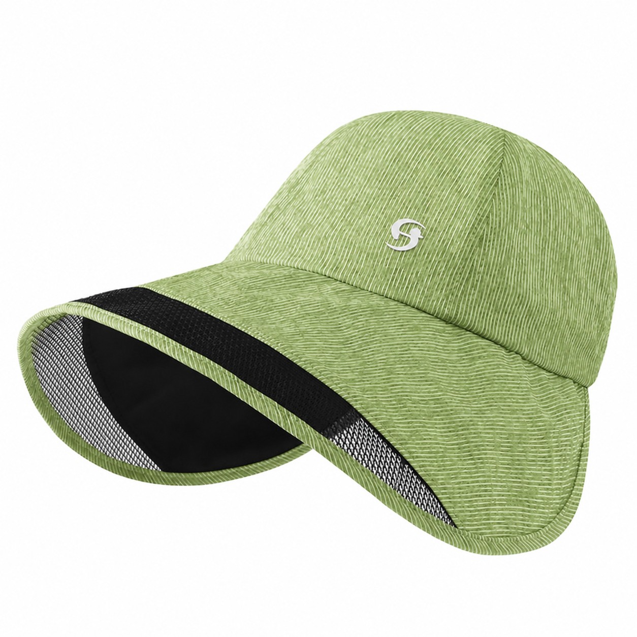 Polyester Foldable Fisherman Shade Hat — Light Green