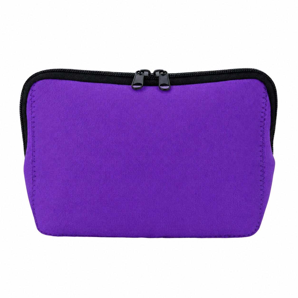 Neoprene Smooth Surface Toiletry Bag — Purple