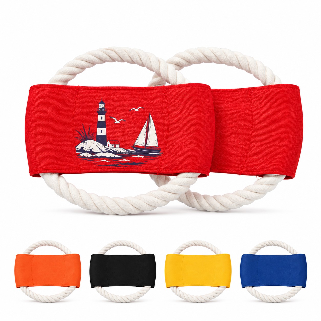 Cotton Rope Pet Flying Disc With Oxford Panel