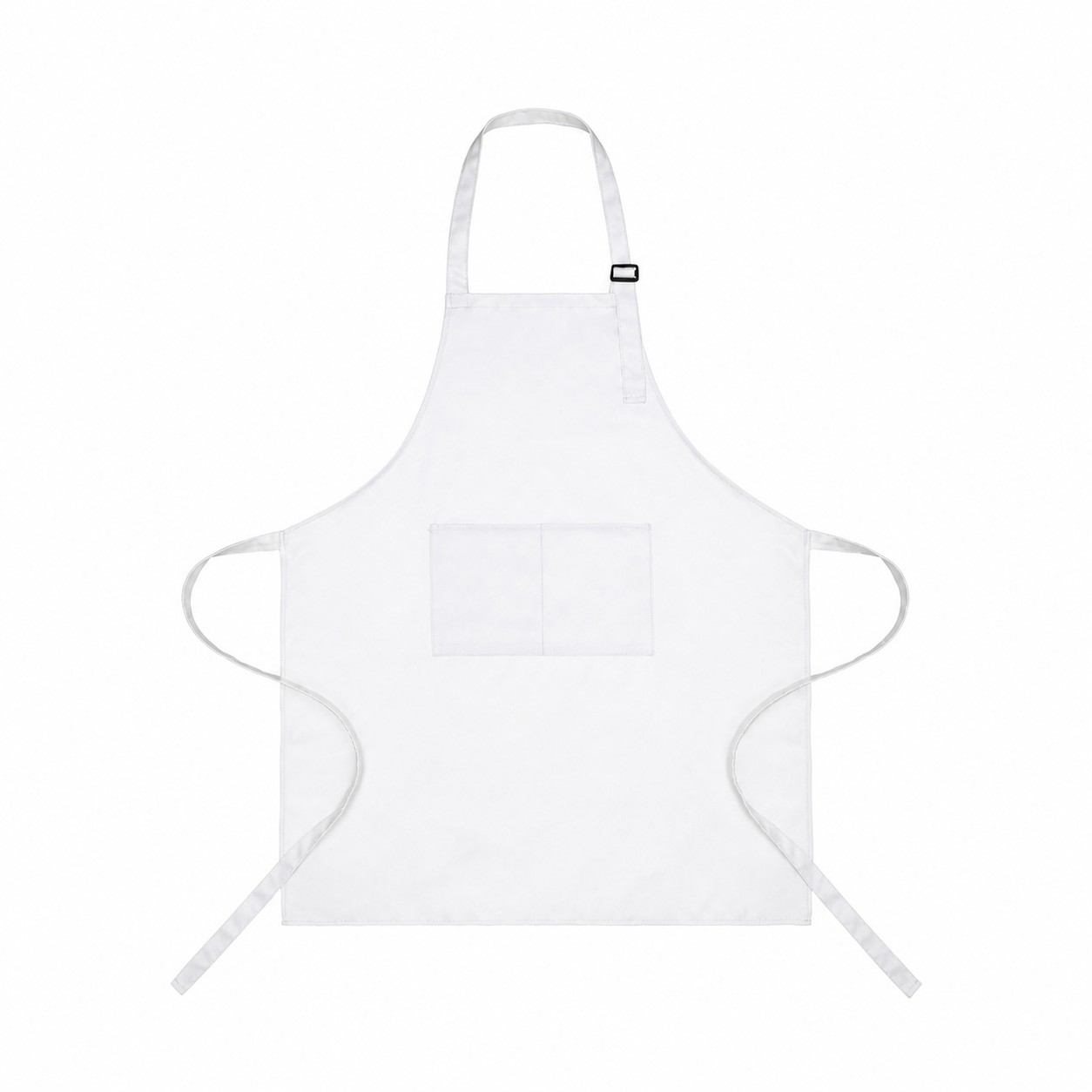 Full Length Polyester Bib Apron — White