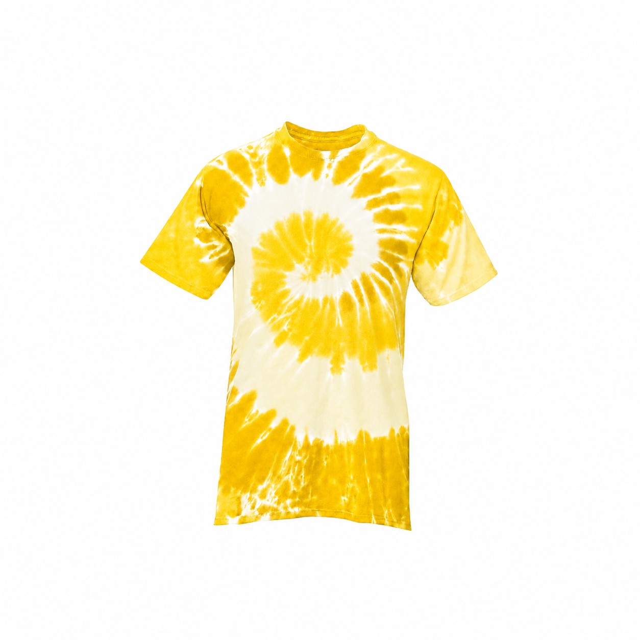 Cotton Tie Dye Crewneck Shirt — Yellow