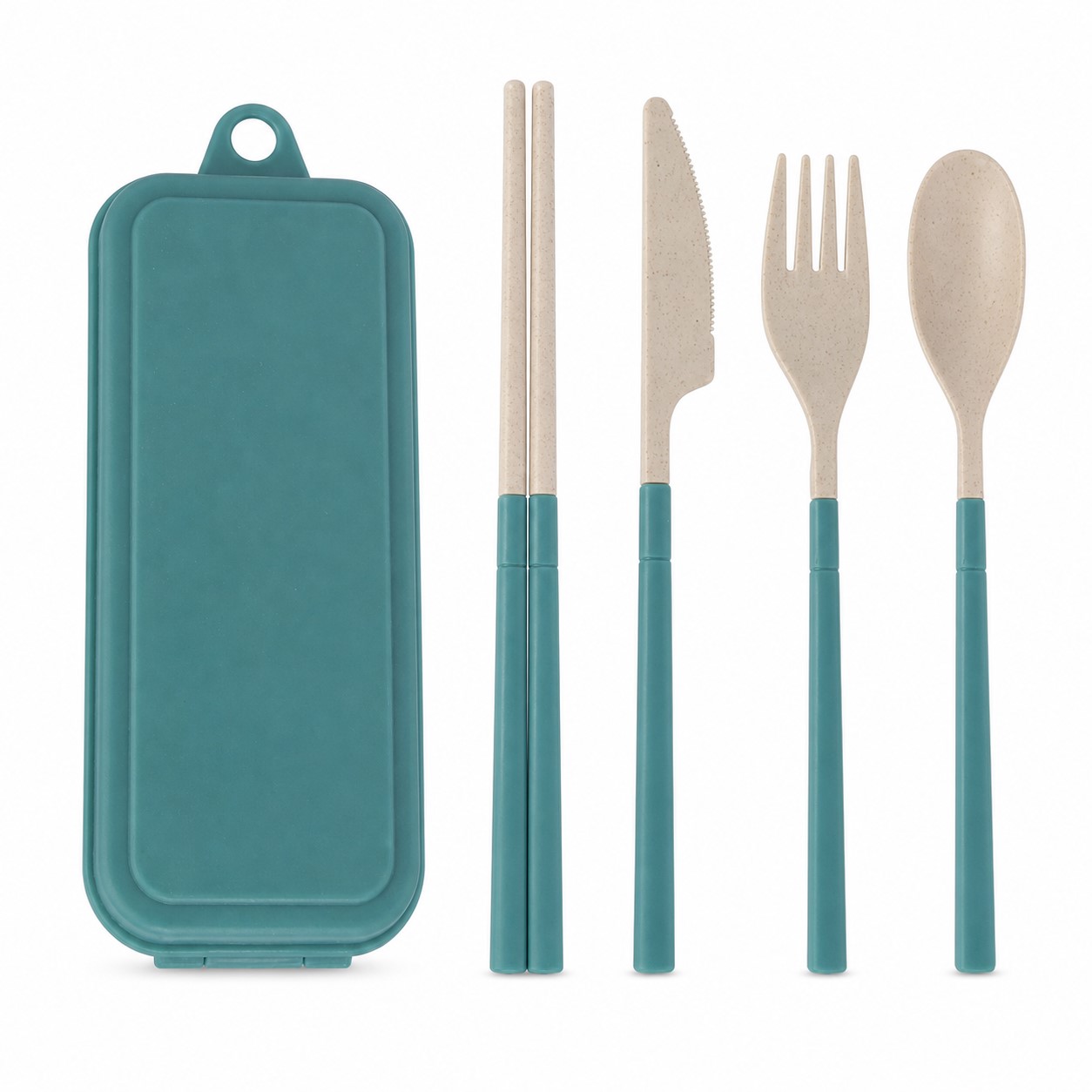 Wheat Straw Cutlery Set With Carrying Case — view 2