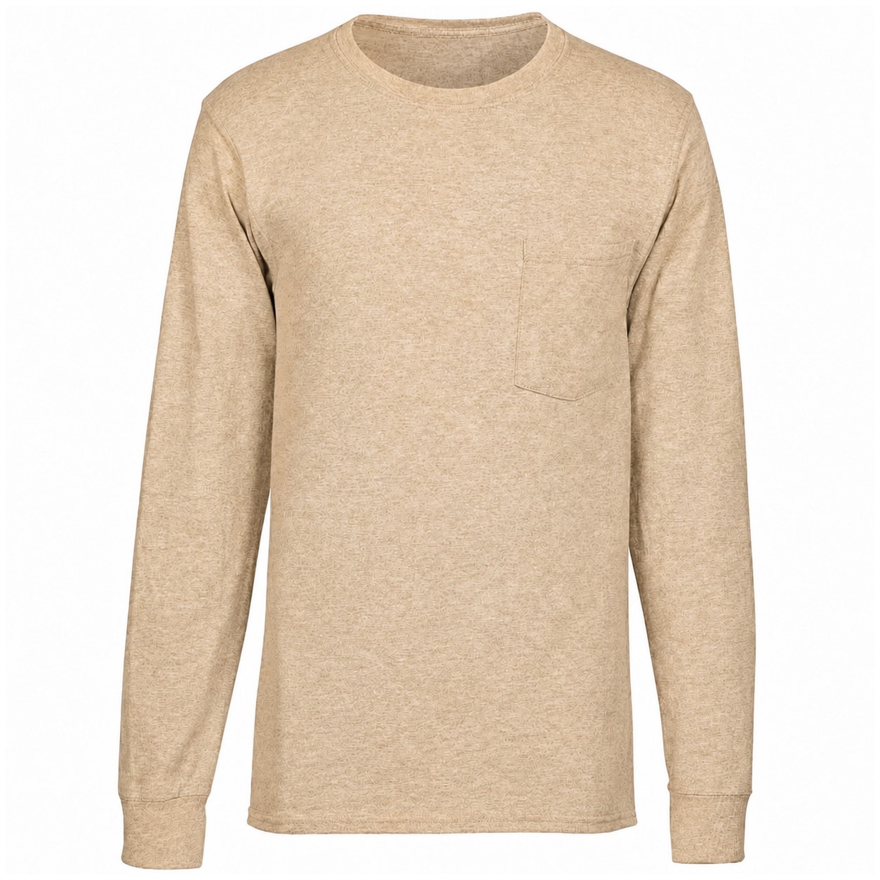 Workwear Pocket Long Sleeve Tee — Tan Beige